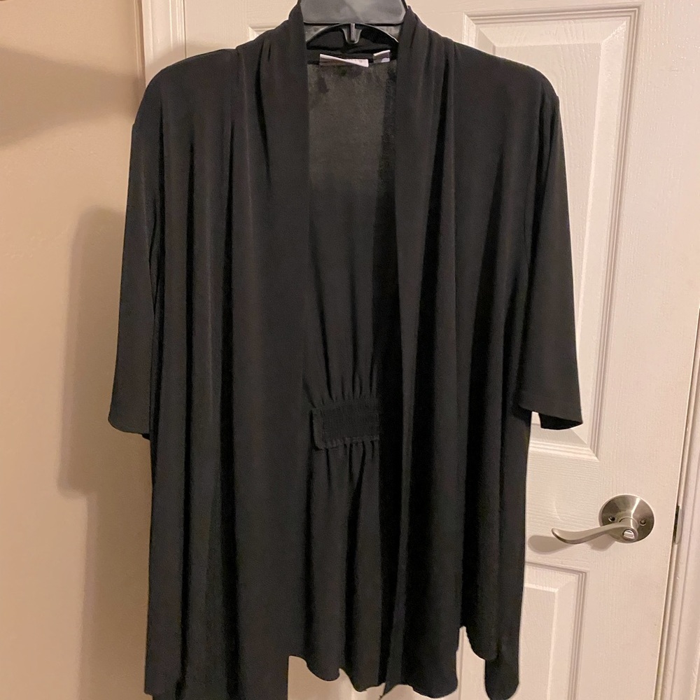 SG Susan Graver, 1x, Black Dressy Cover
